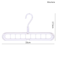 ✨Abulaia✨ ราวแขวนผ้าประหยัดพื้นที่9พอร์ตราวแขวนเสื้อผ้าราวแขวนกางเกงสำหรับห้องนอนตู้เสื้อผ้าเสื้อโค้ทที่เก็บของ