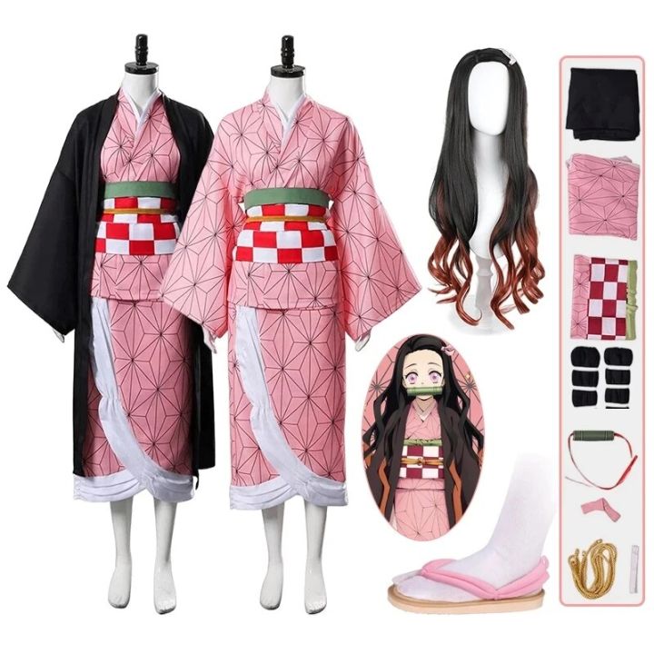 Anime Kamado Nezuko Cosplay Demon Slayer Kimetsu No Yaiba Costumes ...