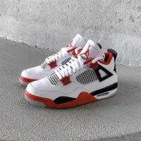 TOP☆AJ4 flame red hot lava shock absorption wear-resistant actual basketball shoes mens wear-resistant non-slip all-match casual shoes sports shoes