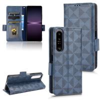 (EForGalaxy) สำหรับ Sony Xperia 1 IV เคสโทรศัพท์หนังสามเหลี่ยมสมมาตร