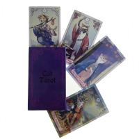 Cat Tarot Decks เวอร์ชั่นภาษาอังกฤษไพ่ทาโรต์สำหรับผู้เริ่มต้นการเรียนรู้มืออาชีพ Fortune ling Card Deck Table Board Games