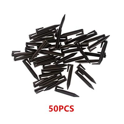 50 Pieces of 8.5cm Line Pressing Nails, Boundary Nails of Gardening Lawn Mower, Lawn Biodegradable Signal Line Nails.