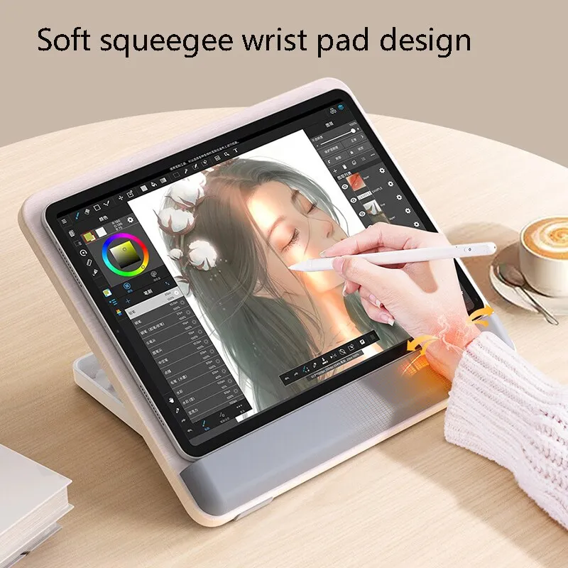 Foldable iPad Stand with Wrist Rest