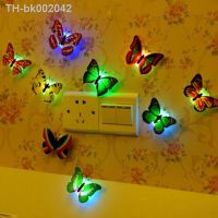 ♀♚✖ 2023 Home Decoration Soft Lighting Butterfly Wall Stickers Lamps Hot 3d Wall Sticker Lighting Small Play Decor New Toy Cute Diy