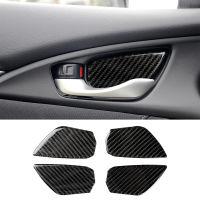 Inner Door Handle Bowl Decoration Cover Trim Sticker Decal for Honda Ten Generation Civic 2016-2019 Car Interior Accessories