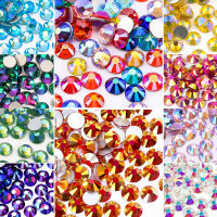 QIAO Glitter คริสตัล Strass SS6-SS30 3D DIY Non HotFix FlatBack Rhinestones สำหรับงานฝีมือเล็บหินอุปกรณ์ตกแต่ง-Fenpier