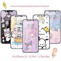 [HOT DOLXIOWEOH 539] น่ารักกระจกกันรอยหน้าจอสำหรับ iPhone 13 Pro Max 12 11 Pro X XS Max 3D การ์ตูนน่ารักฟิล์มป้องกันสำหรับ iPhone 13