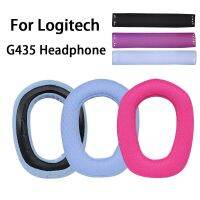 แผ่นรองหูสำรองสำหรับ Logitech G435 G หูฟัง Logitechg435 435โฟมจำรูปที่ครอบหูฟองน้ำหูฟังสีดำ/สีฟ้า/ผ้าคาดศีรษะสีแดง