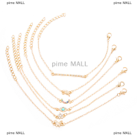 pime MALL 6ชิ้น/เซ็ต Fashion Crystal Butterfly bracelets set สำหรับผู้หญิงดอกไม้ที่เรียบง่าย