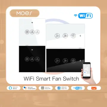 MOES WiFi RF Smart Ceiling Fan Light Switch Module + Remote Controller  Alexa APP 220V