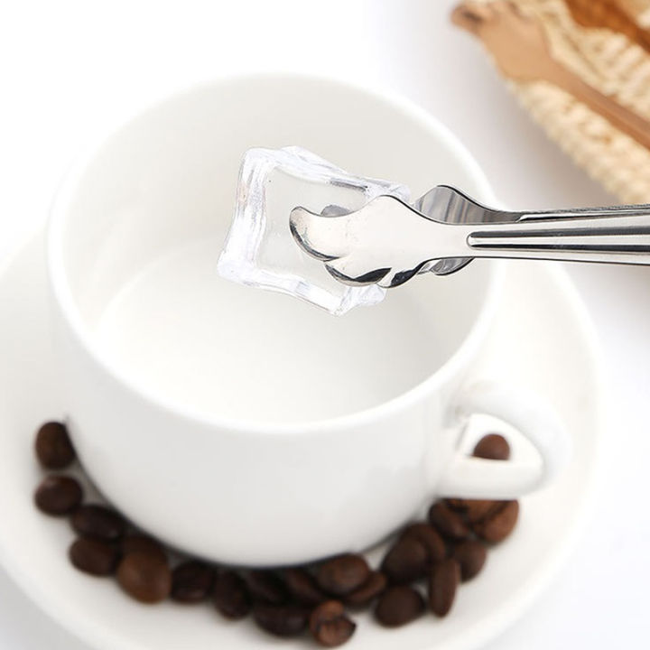 อุปกรณ์เครื่องครัวสแตนเลสกาแฟหลอดใส่น้ำแข็งน้ำแข็งน้ำตาลทรายเครื่องมือเสิร์ฟอาหารคลิปน้ำแข็งก้อน