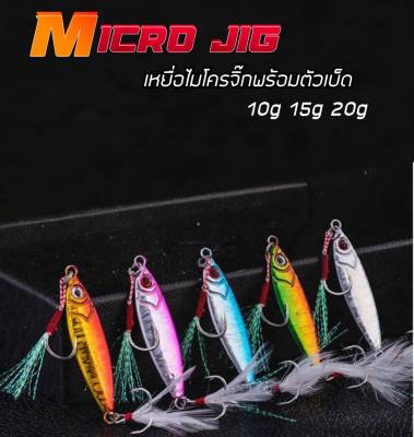 ไมโครจิ๊ก10กรัม 15กรัม 20กรัม 1ชิ้น เหยื่อไมโครจิ๊ก Micro jig เหยื่อตกปลาทะเล ไมโคจิ๊ก เหยื่อจิ๊ก ตกปลาเก๋า เหยื่อตกกุเลา เหยื่อตกกระพง R5