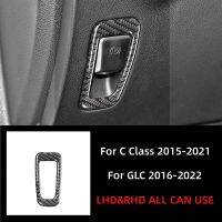 อุปกรณ์เสริมภายในรถสติกเกอร์ปุ่มตกแต่ง P เบรกมือคาร์บอนไฟเบอร์อิเล็กทรอนิกส์ X253 W205คลาส GLC เบนซ์เมอร์เซเดสสำหรับ