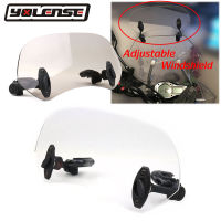 For KAWASAKI Z650 Z800 Z750 Z900 Z900RS Z1000 Z1000SX Adjustable Windscreen Windshield Extension Spoiler Wind Deflector Lockable