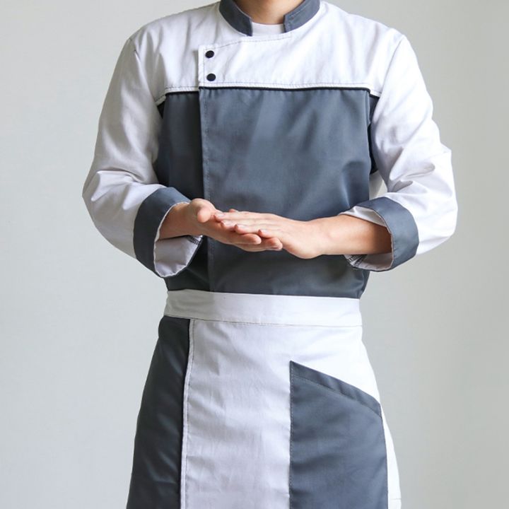 chef-jacket-apron-long-sleeve-cook-coat-restaurant-kitchen-catering-jackets-unisex-chef-uniform-baker-waiter-ho-food-service