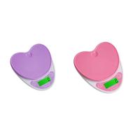 WH B18L 5kg/1g Lovely Heart Shaped Digital Kitchen Scales LCD Food Electronic Scales Cooking Diet Weighing Bench