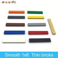 100Pcs DIY บล็อกอาคารรูปอิฐ Smooth 1X6 11สีสร้างสรรค์การศึกษาขนาดใช้งานร่วมกับแบรนด์ของเล่นสำหรับเด็ก