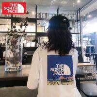 TheˉNorthˉFace เสื้อยืดผ้าฝ้ายแขนสั้นพิมพ์ลายหน้าร้อนสไตล์ญี่ปุ่น