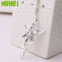 ✈卍 Movie Jewelry Arwen Evenstar Necklace Silver Color Crystal Pendant Necklaces For Women Jewelry Gift B067