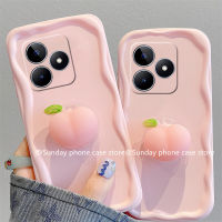 แฟชั่น เคสโทรศัพท์ Realme C51 C53 C55 NFC C30s C30 C31 C33 C35 เคส Phone Case ฤดูร้อนใหม่วัยรุ่นสีชมพูขาตั้งแบบรวมเทรนด์การ์ตูนน่ารัก2023กรอบนิ่มป้องกันการตก