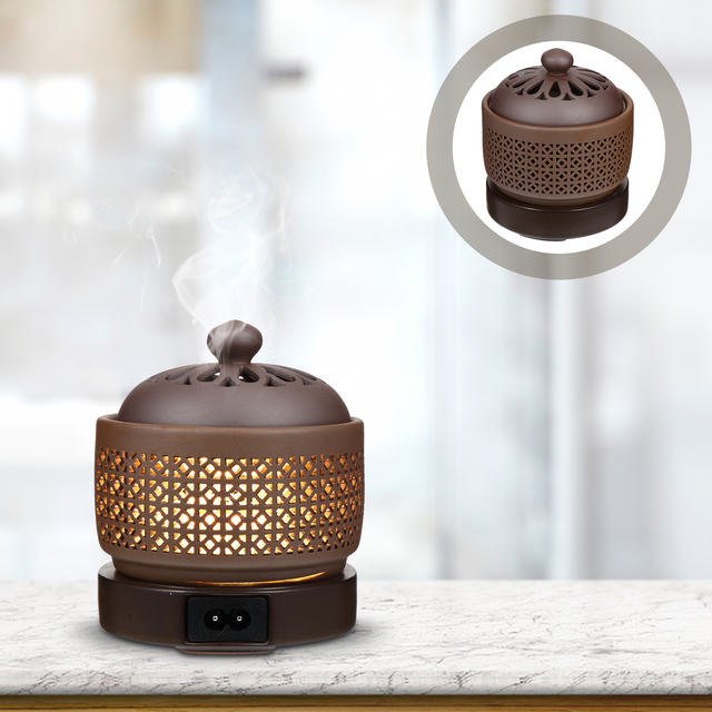 MAC Electric Essential Oil Incense Power Burner Night Light 220V Timing