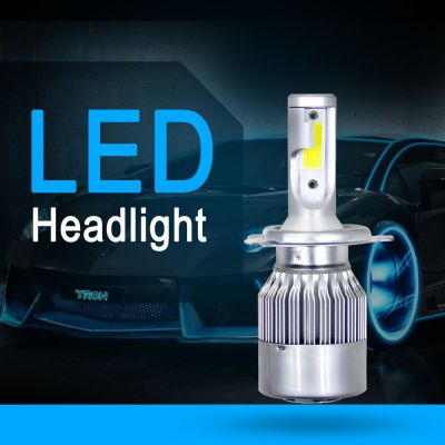 Car LED Headlight H7 H4 Bulbs COB Chip H1 H3 H11 9003 9006 72W 6000K Headlamp Auto Lamps Fog Lights 12V 7200LM Auto Headlamps Bulbs  LEDs  HIDs