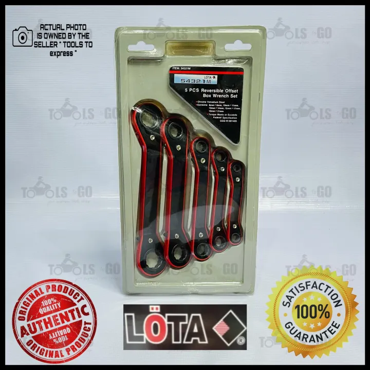 Lota 5pcs Reversible Offset Box Wrench Set Lazada PH