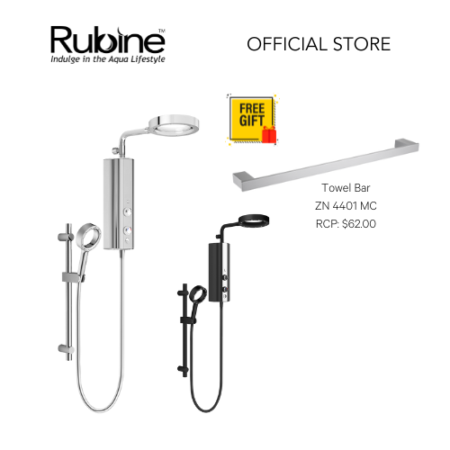 RUBINE P10 Electric Instant Shower Heater With Rainshower & DC Pump