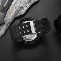 OHSEN Brand AD1606 Black Rubber Silicone Strap Watch Band Accessory
