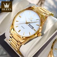 {Miracle Watch Store} OLEVS นาฬิกาสำหรับผู้ชายควอตซ์ดั้งเดิมสแตนเลสสำหรับธุรกิจกีฬาผู้ชายวันที่เจิดจรัสแฟชั่นสำหรับกันน้ำผู้ชาย6898