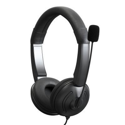 USB Wired Headset with Noise Cancelling Microphone On Ear Computer Headphone Call Center Earphone Volume Control Speaker Mic