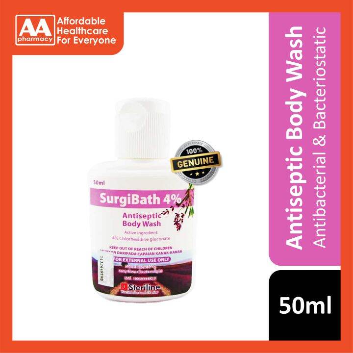 Surgibath 4 Antiseptic Body Wash 50ml Lazada