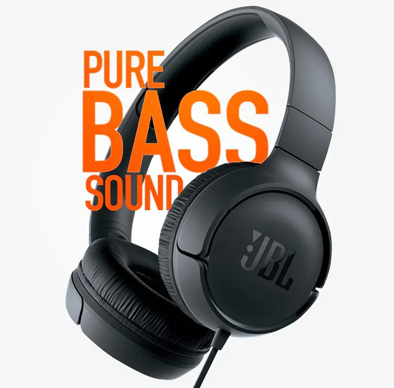JBL Tune 500 Wired Headphones with Pure Bass Sound, In-Line Remote Con – JG  Superstore