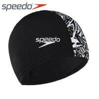 Askspeedo/speedo หมวกว่ายน้ำชุดเสื้อผ้าสำหรับผู้ใหญ่ใส่สบายหัวผมยาวหมวกว่ายน้ำทนทานป้องกันคลอรีนของผู้ชาย