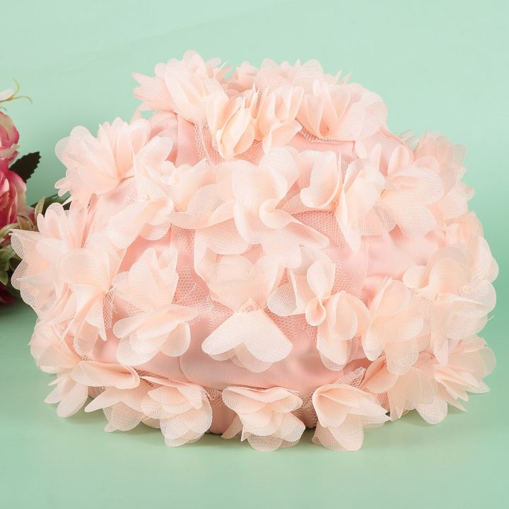 กลีบดอกไม้หมวกว่ายน้ำอาบน้ำผู้หญิง3d-วินเทจหมวกว่ายน้ำลายดอกไม้ว่ายน้ำกลีบดอกไม้ทันสมัยหมวกว่ายน้ำระบายอากาศได้ดีหมวกว่ายน้ำสำหรับหมวกว่ายน้ำ-lym3883