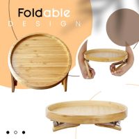 Side Tables Natural Bamboo Sofa Armrest Clip-On Round Tray For Remote Drinks Cup Bowl Phone Solid Wood Dessert Tea Holder #30 Edge Corner Guards