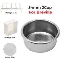 {Xiaoyi Coffee} ถ้วยกรองกาแฟตะกร้า54มม. สำหรับ Breville Portafilter ชั้นที่เก็บกระดาษกล่องพับเครื่องกรอง