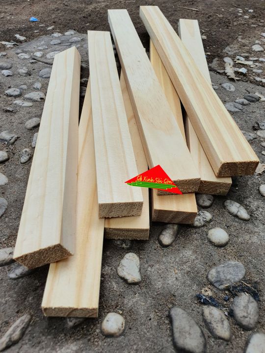 Thanh gỗ thông dài 30cm, rộng 3cm, dày 1.5cm bào láng đẹp 4 mặt ...