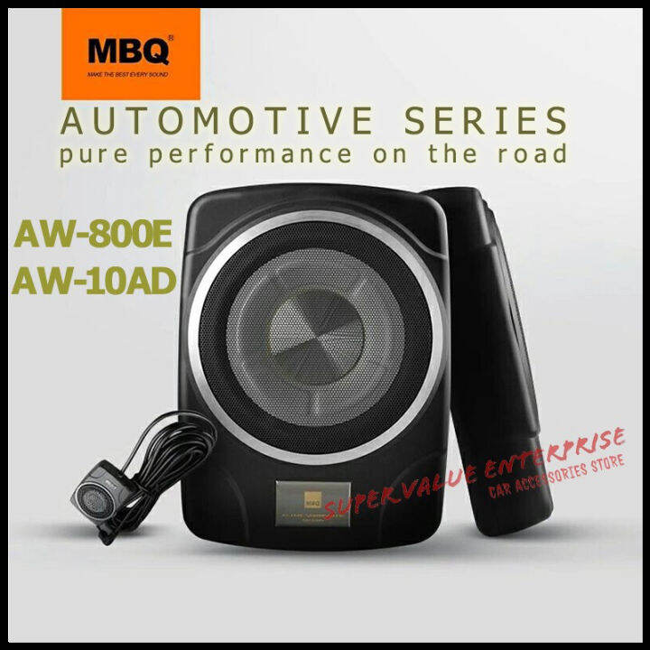 MBQ AW800E 8"Amplified Subwoofer Car Underseat Subwoofer Slim Active Subwoofer Lazada