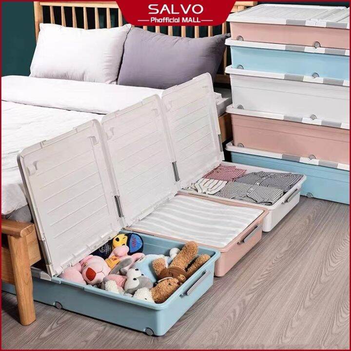 SALVO Storage Box Under The Bed With Wheels Flat ExtraLarge Storage