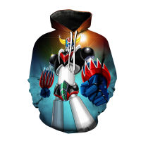 2023 NewUFO หุ่นยนต์3D พิมพ์เสื้อกันหนาวใหม่ Goldorak Hoodies อะนิเมะ Grendizer Hoodie ผู้ชายผู้หญิงแฟชั่น Streetwear Harajuku เสื้อผ้า6XL