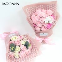 [ดอกไม้ประดิษฐ์ร้อน688] จาโรวน Flor De Jabón Rosa เทียมฟลอเรสเดอ Ramo Falsas Decoración De Boda Regalo De Cumaños Del DIA De Valentín