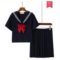 ร้อน, ร้อน★Genuine Japanese JK Uniform Orthodox Black Three Sailor Suit Female Student Skirt Korean College Style School Uniform Set Skirt