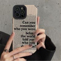 Fashion Black Letter Soft Leather Phone Case For IPhone 14 11 13 12 Pro XS Max 7 8 Plus X XR SE Simple Lens Protected Back Cover