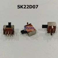 สวิทช์ เลื่อน Toggle switch Slide switch 6 ขา ขนาด 6.9x8.6mm #สวิทช์เลื่อน(6ขา,SK22D07) (1 ตัว)