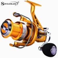 ZZOOI Sougayilang Carp Fishing Reel 5000/6000 Series 5.2:1 Gear Ratio Max Drag 25kg Spinnning Reel with Aluminum Spool for Saltwater