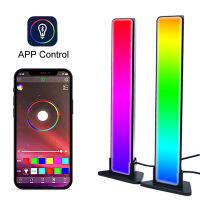 2pcs LED Light Computer TV desktop background atmosphere lamp Bars Works with Bluetooth for Gaming TV Decoration Lamp