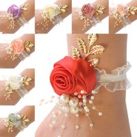 Bridesmaid Wrist Flowers Wedding Prom Boutonniere Fabric Hand Supply Accessories