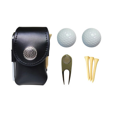 Leather Cowhide Golf Ball Bag Set Dust-proof Holder Waist Pouch Bag Leather Cool Golf Tee Bag Sports Accessory Small Golf Ball B