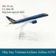 Đồ chơi mô hình máy bay Vietnam Airlines Airbus A350 KAVY dài 16cm bằng